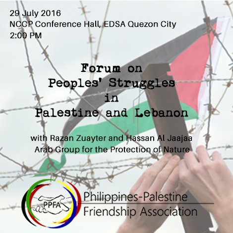 Flyer on Lebanon - Palestine Forum